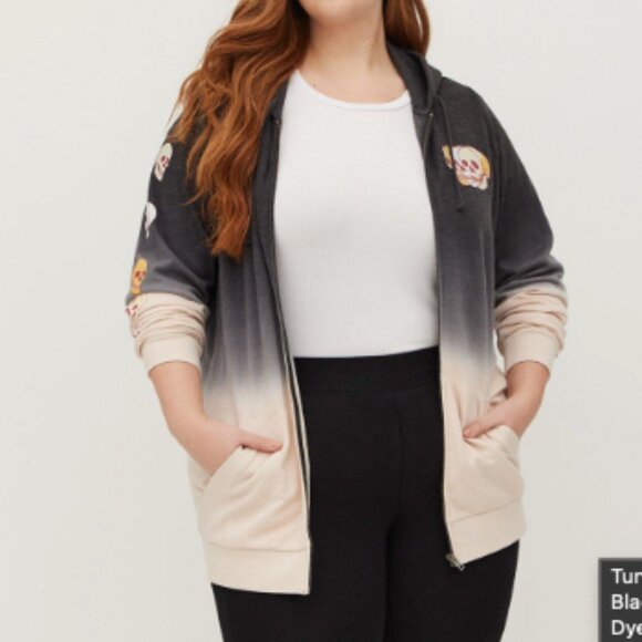 Torrid Cozy Fleece Skulls hoodie - Picture 5 of 6